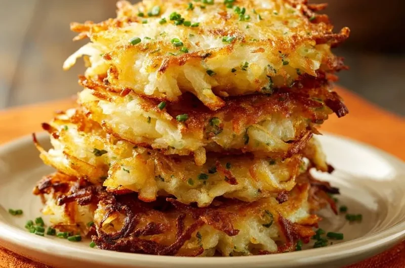 Crispy Chive Potato Latkes