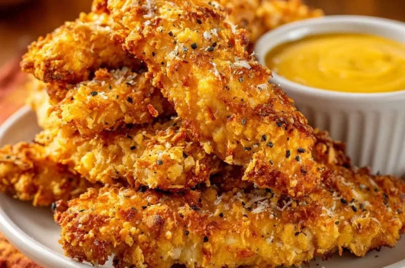 Crispy Coconut Parmesan Chicken Tenders
