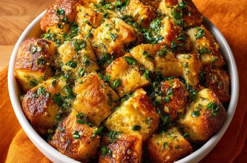 Crispy Garlic Parsley Bread Bites