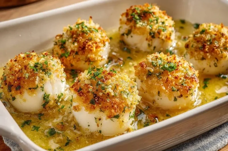 Crispy Garlic Parsley Scallops