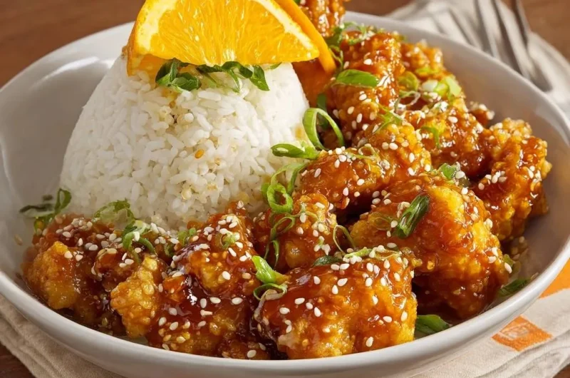 Crispy Orange Chicken Rice Bowl