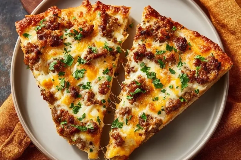 Crispy Sausage Cheese Pizza