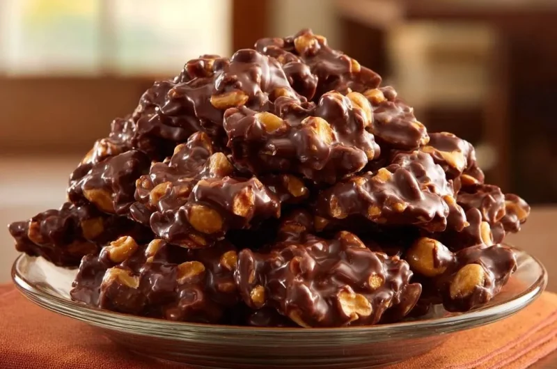Crunchy Chocolate Peanut Clusters
