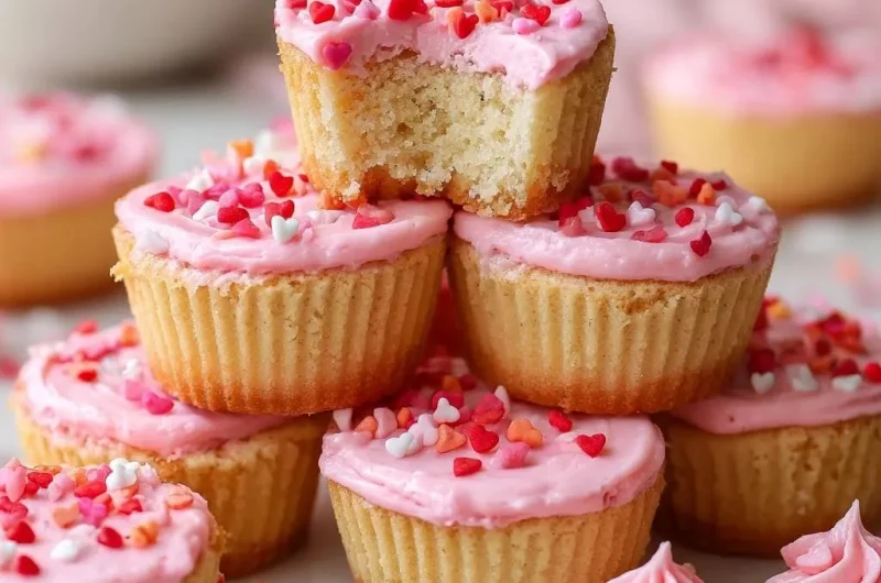 Fluffy Valentine Cupcakes