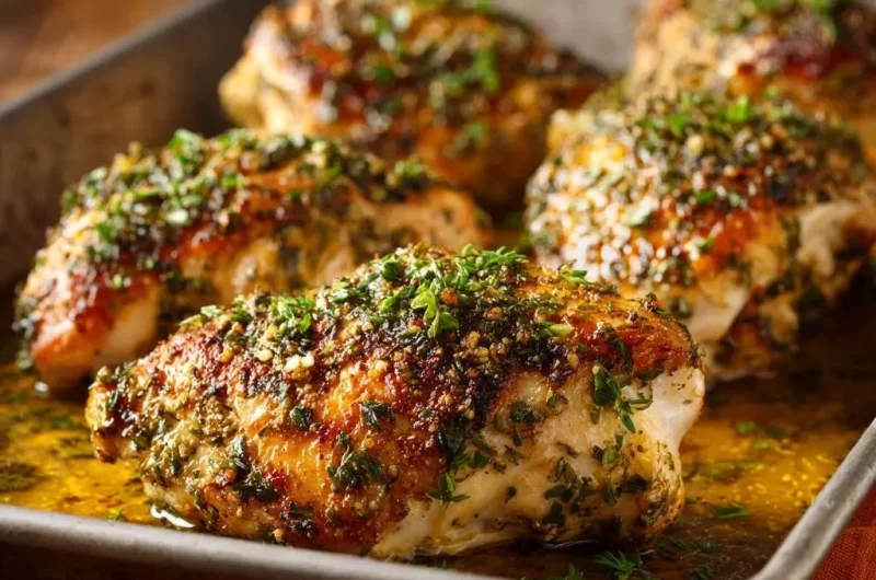 Garlic Herb Roasted Chicken Thighs