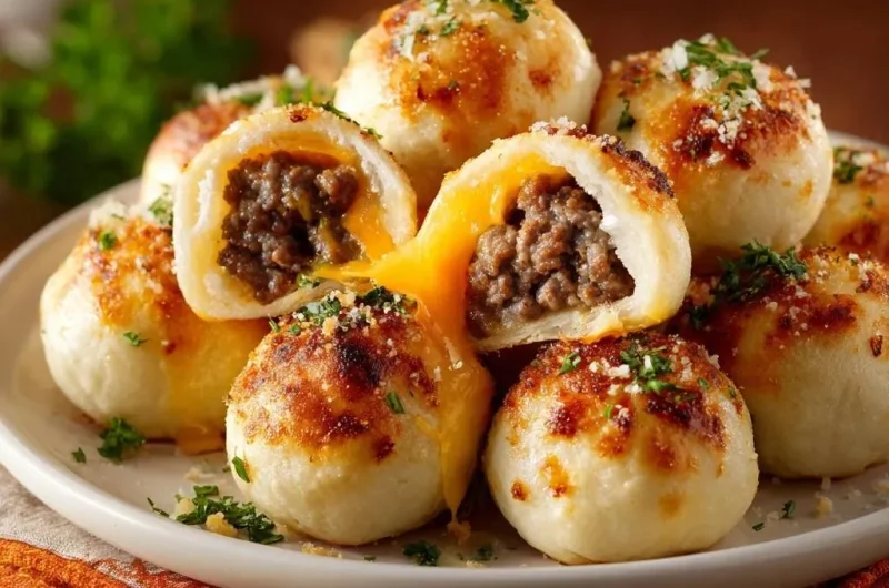 Gooey Cheeseburger Bombs