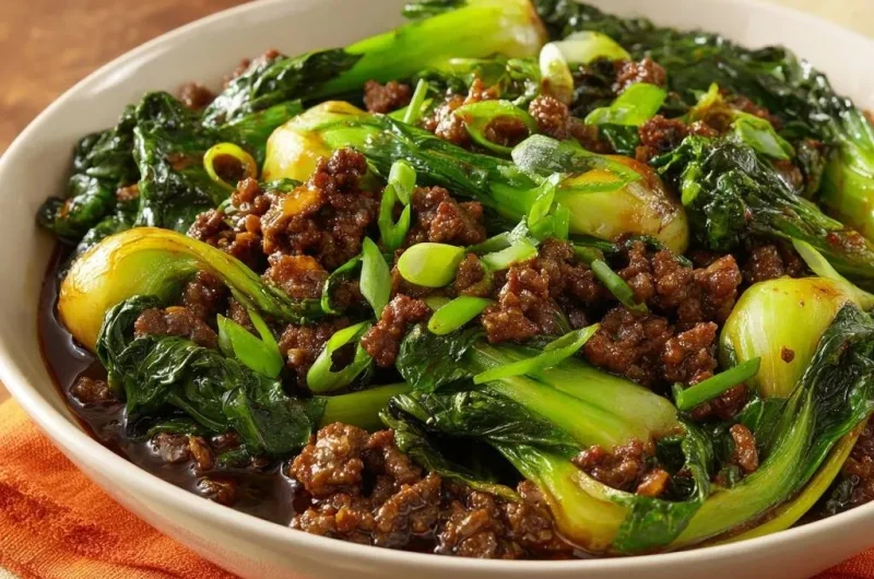 Ground Beef Bok Choy Stir-Fry
