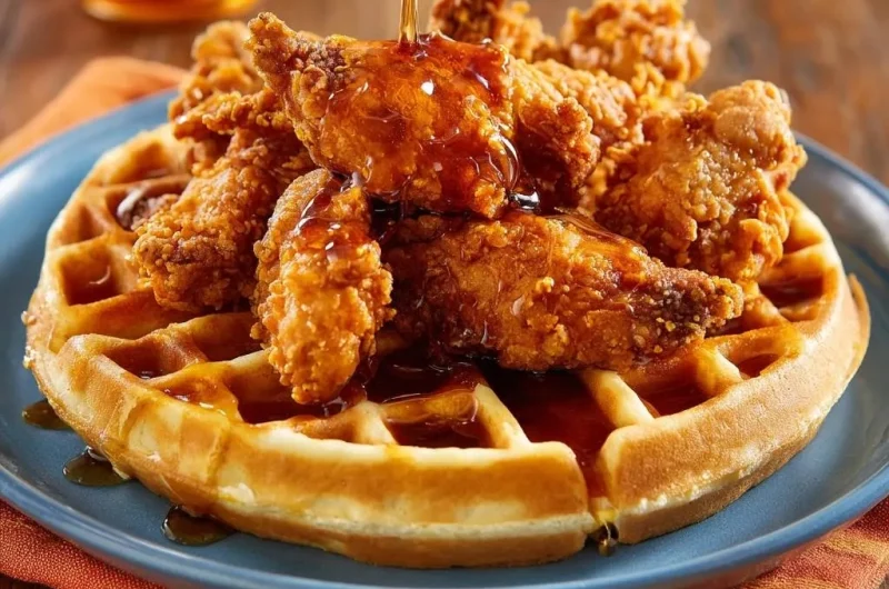 Honey Fried Chicken and Waffles