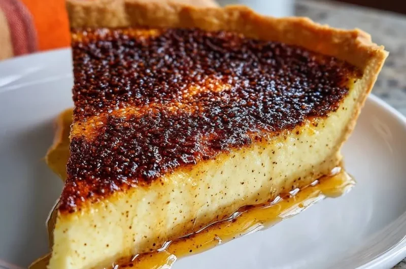 Honey Sesame Crème Brûlée Tart