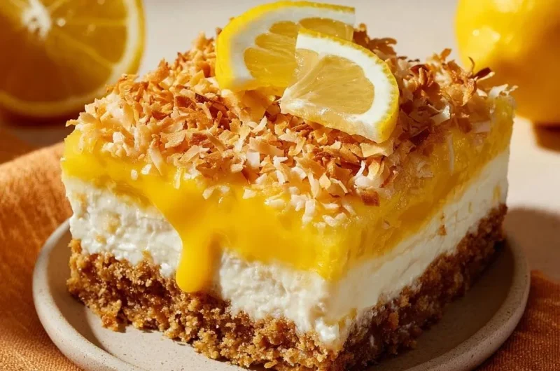Lemon Coconut Cheesecake Bars