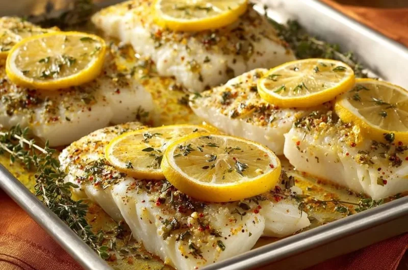 Lemon Thyme Baked Cod