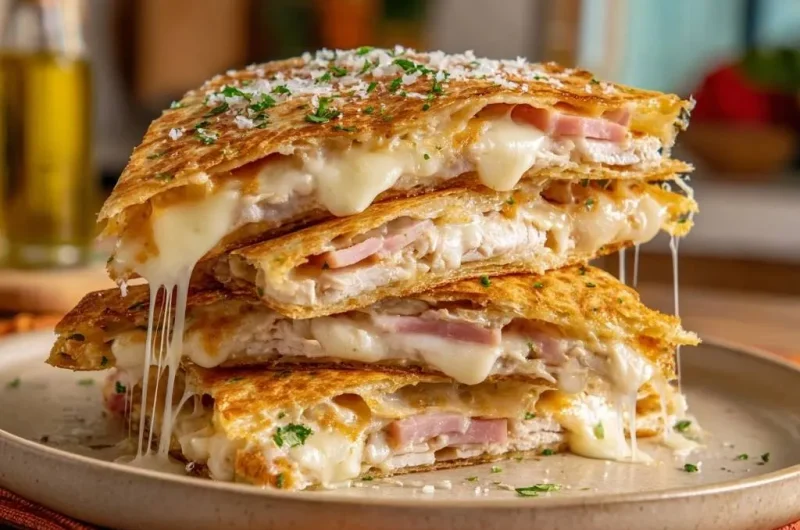Loaded Chicken Ham Quesadillas