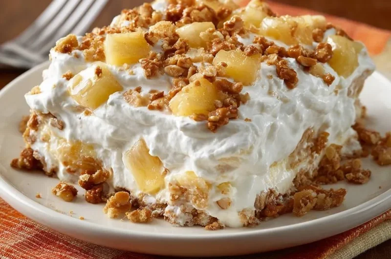 No-Bake Pineapple Pecan Delight