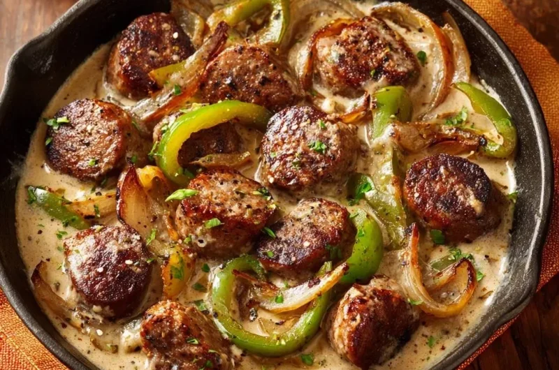 One-Pan Creamy Meatball Skillet
