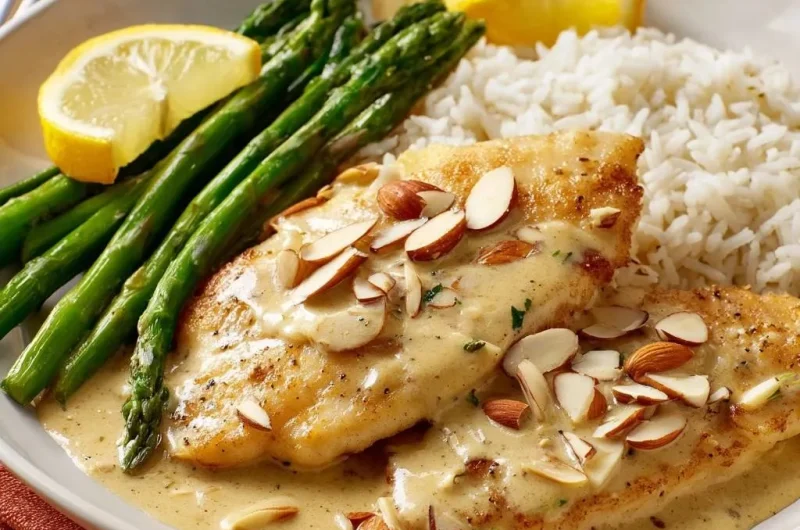 Pan-Seared Fish with Almond Cream Sauce
