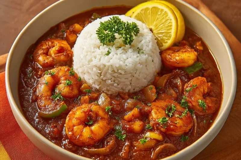 Pineapple Shrimp Curry over Rice