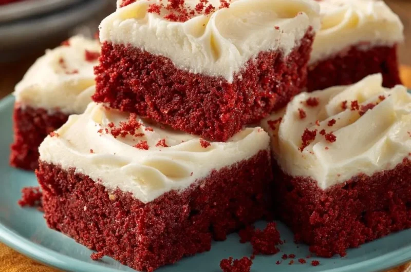 Red Velvet Cake Squares