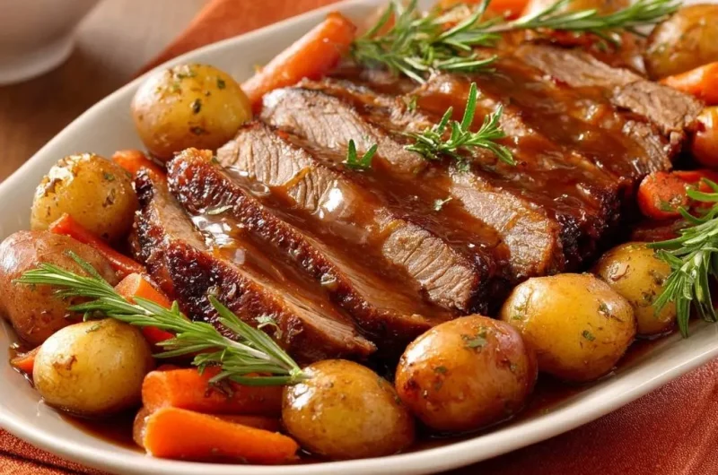 Rosemary Roast Beef with Baby Potatoes and Carrots