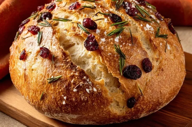 Rustic Cranberry Rosemary Bread