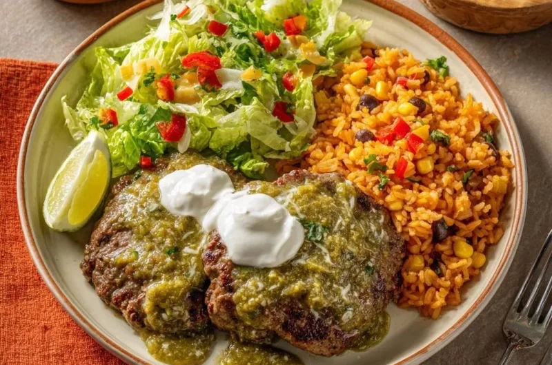 Salsa Verde Beef Patties