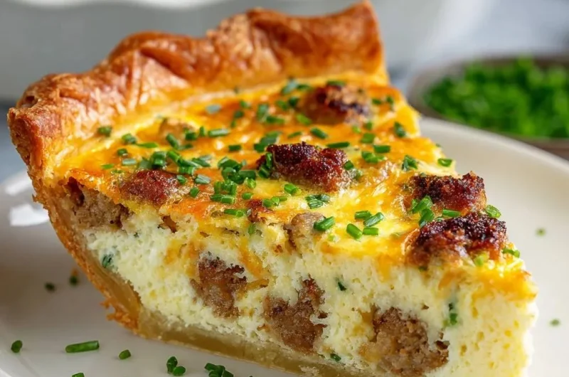 Sausage Cheddar Quiche
