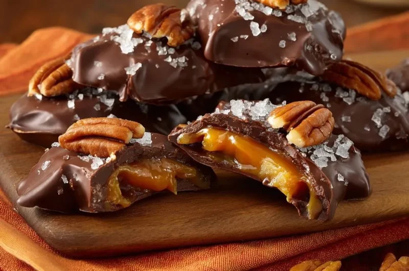 Sea Salt Caramel Pecan Chocolate Clusters