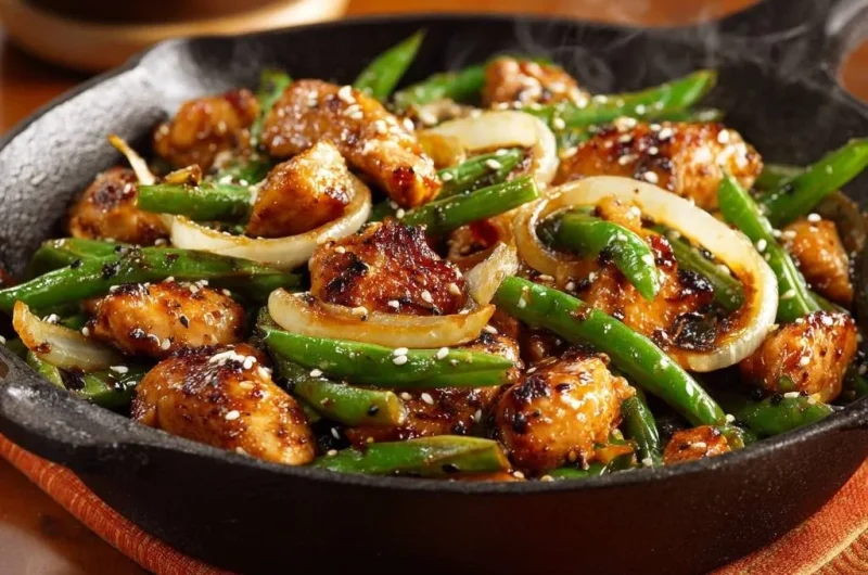 Sesame Chicken Stir-Fry with Green Beans