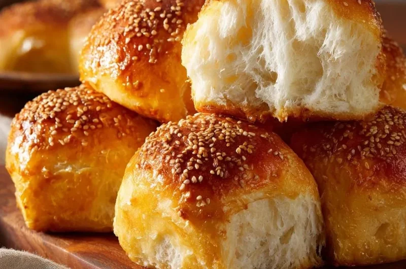 Shiny Sesame Dinner Rolls