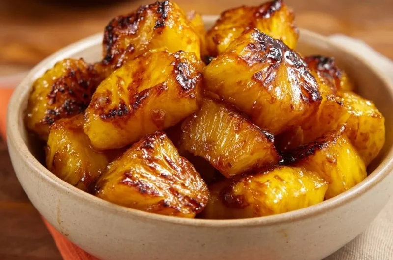 Skillet Caramelized Pineapple