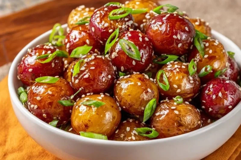 Soy Honey Glazed Baby Potatoes