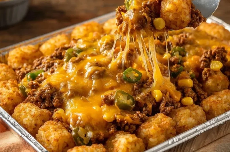 Spicy Beef Tater Tot Casserole