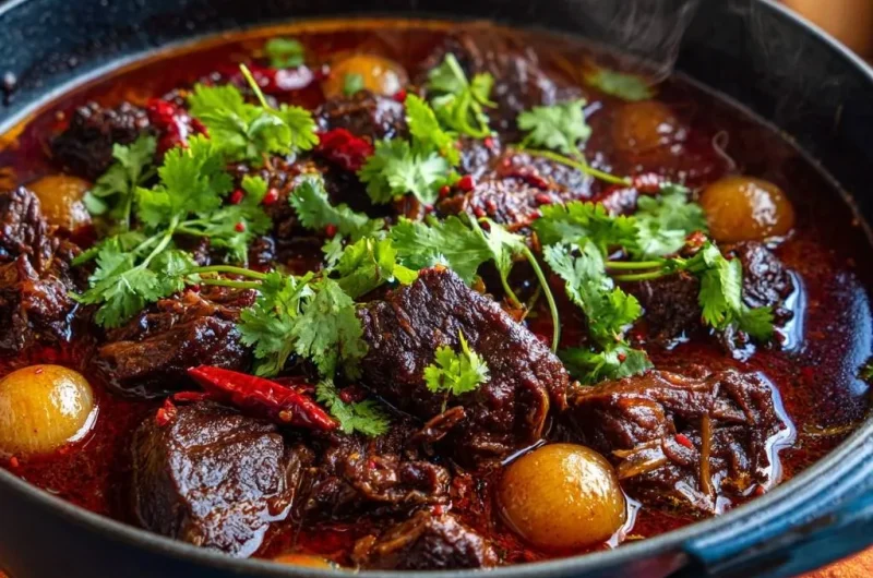 Spicy Braised Beef with Pearl Onions
