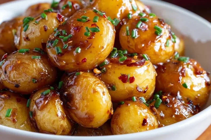 Spicy Glazed Baby Potatoes