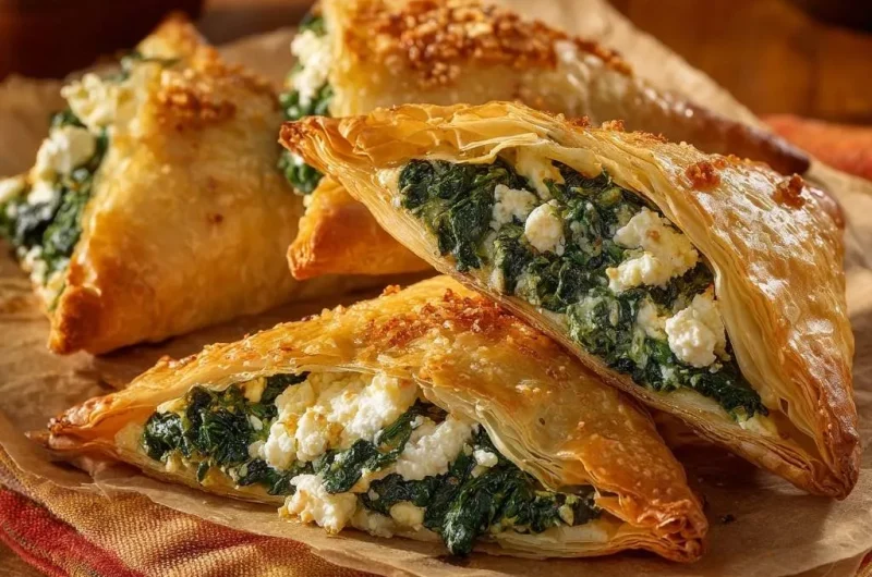 Spinach Feta Phyllo Triangles