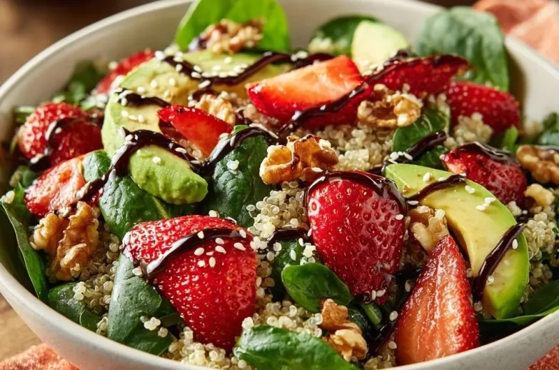 Strawberry Spinach Quinoa Salad