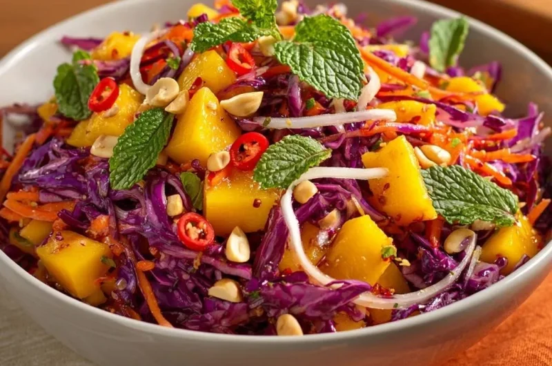 Thai Mango Cabbage Slaw