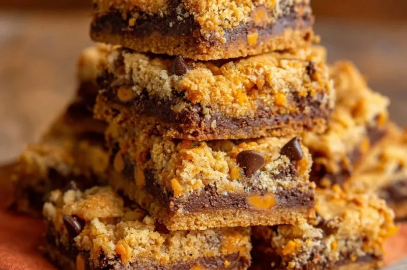 Ultimate Butterfinger Chocolate Crumble Bars