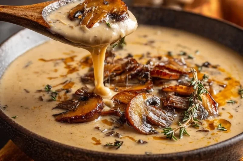 Velvety Mushroom Thyme Soup