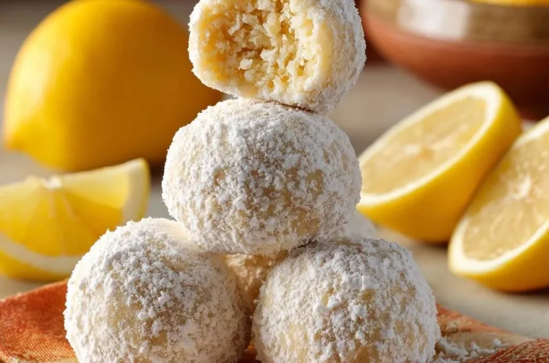 Zesty Lemon Snowball Cookies