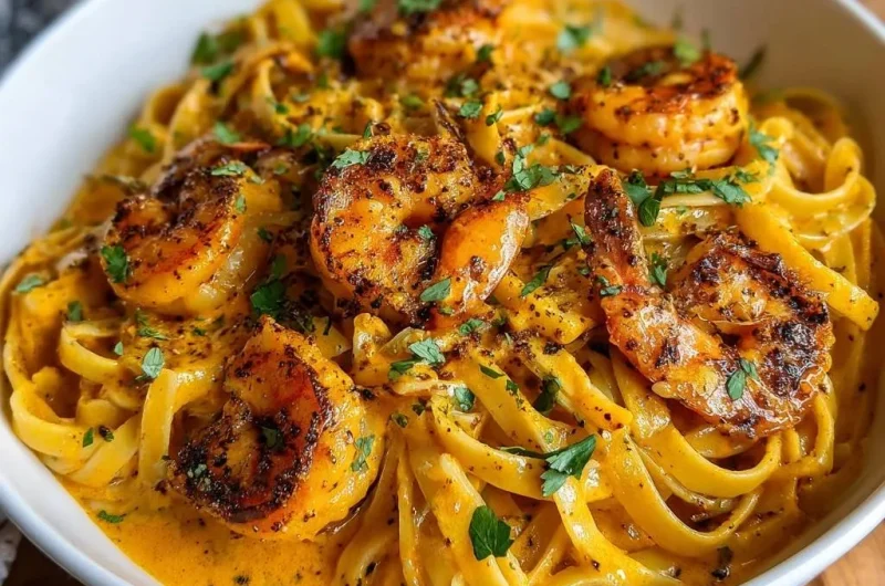 Cajun Blackened Shrimp Pasta