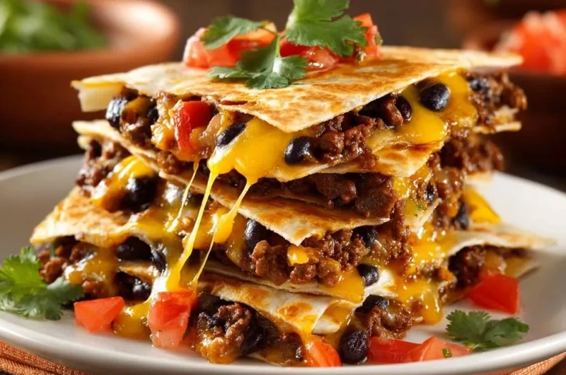 Beef Black Bean Quesadillas