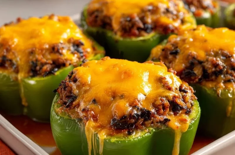 Cheesy Beef Stuffed Peppers