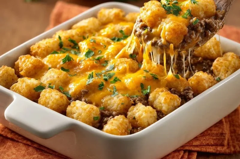 Cheesy Beef Tater Tot Casserole