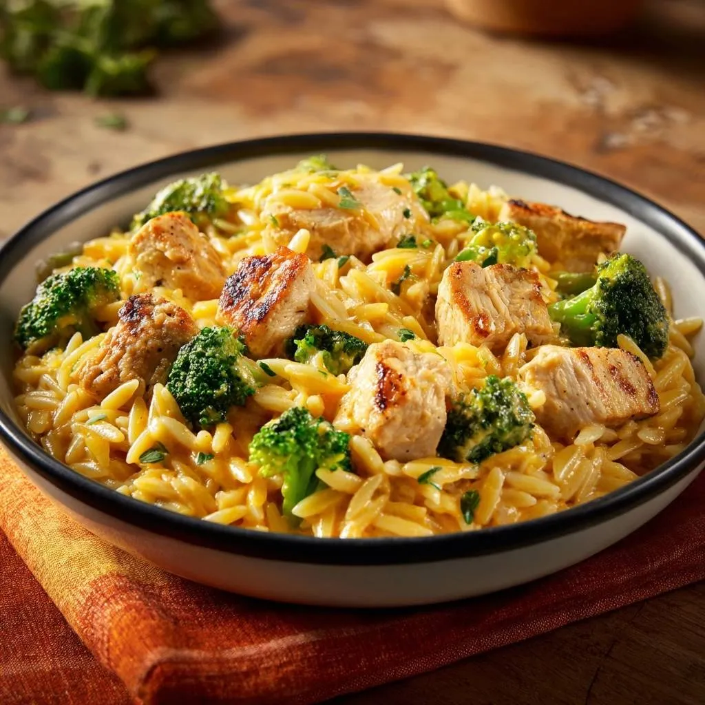 Cheesy Chicken Broccoli Orzo: Foolproof Al Dente Method - recipe image
