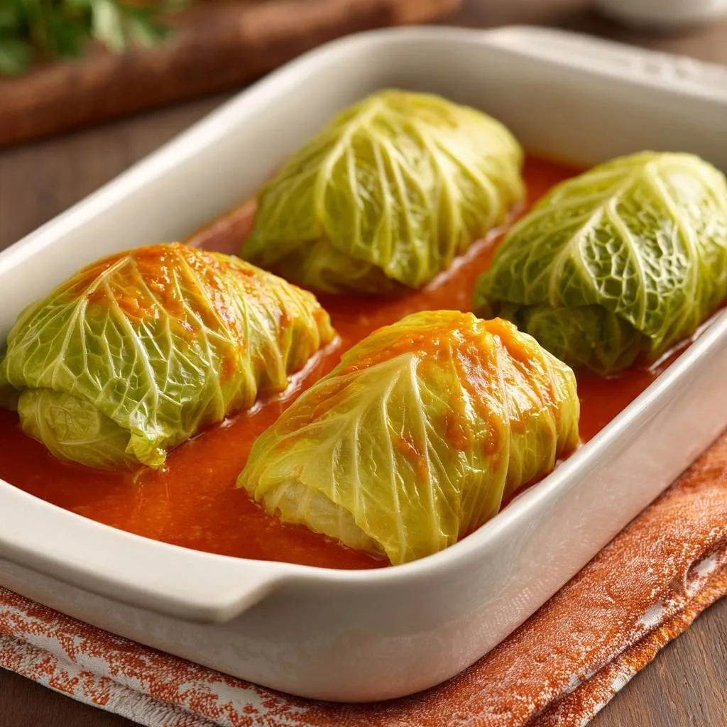 Classic Beef Stuffed Cabbage Rolls - recipe image