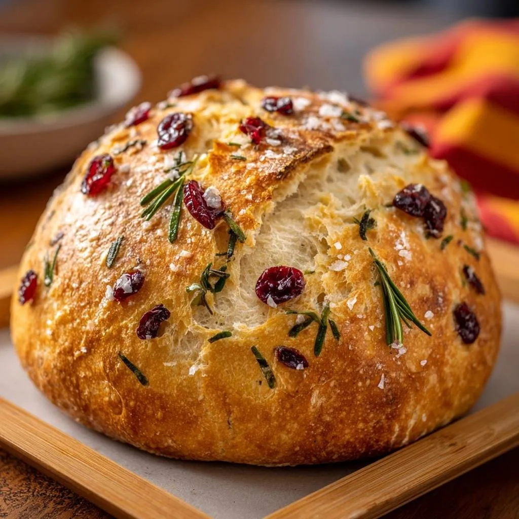 Cranberry Rosemary Artisan Bread - recipe image
