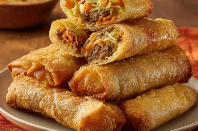 Crispy Beef Egg Rolls