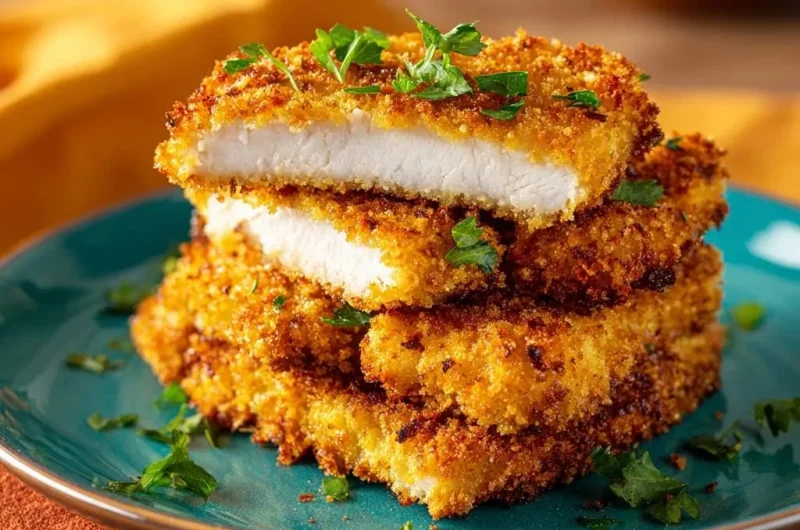 Crispy Panko Chicken Cutlets