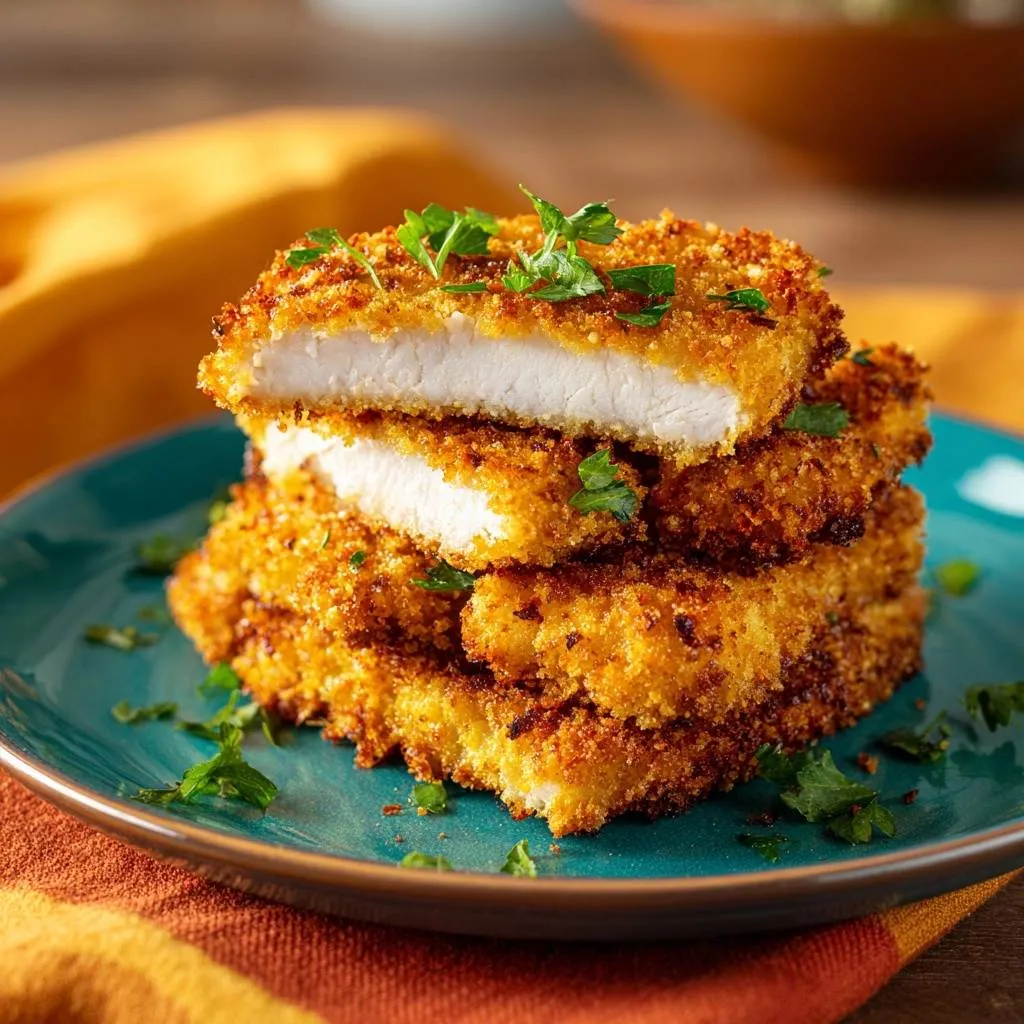 Crispy Panko Chicken Cutlets with Unbreakable Crunch - recipe image