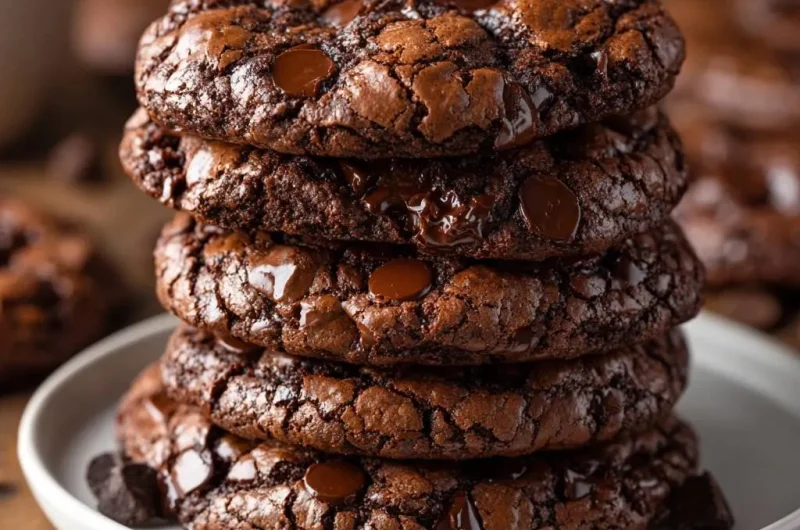 Fudgy Double Chocolate Cookies